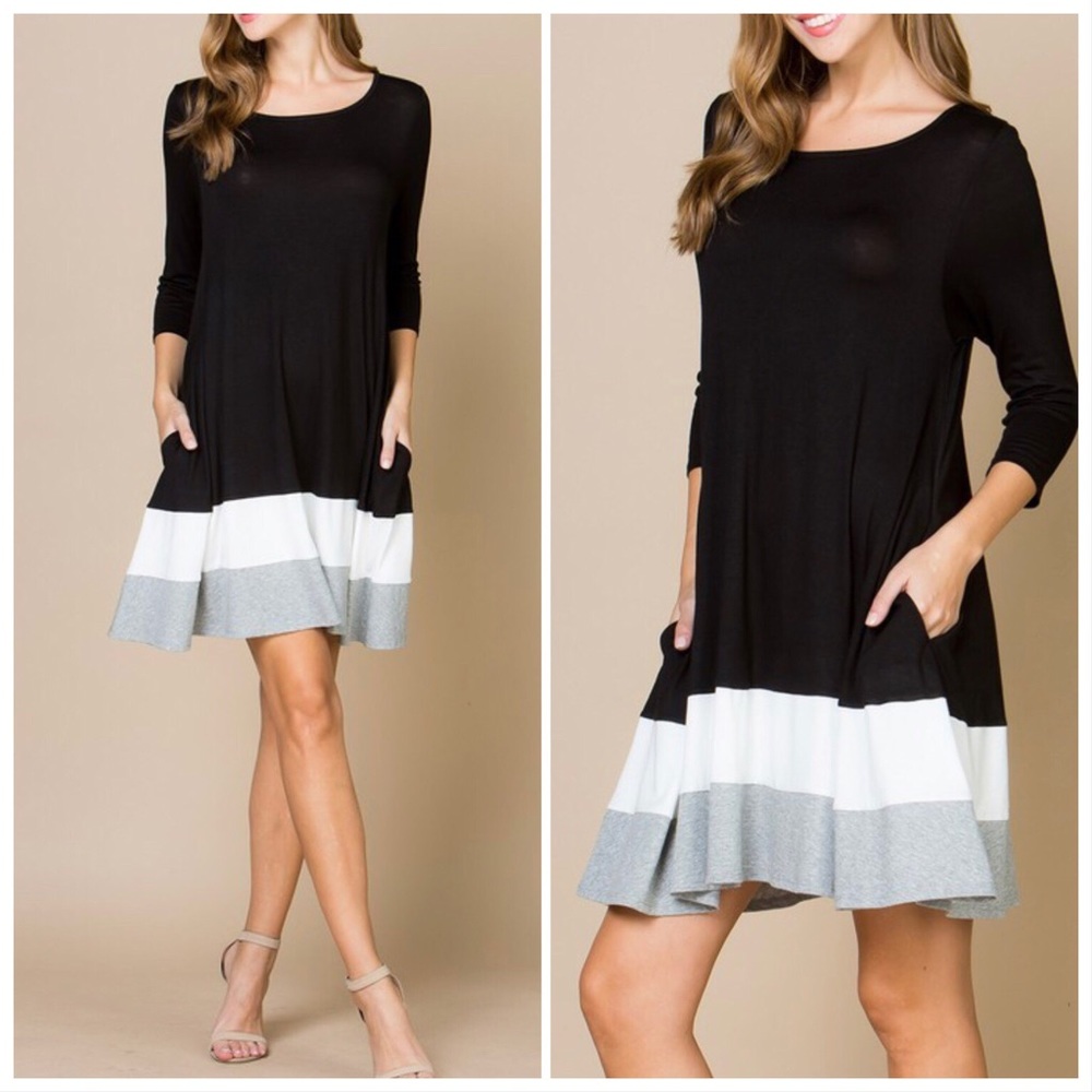 ⚡️BLACK COLOR BLACK TUNIC/ - dress⚡️ - Picture 2 of 3
